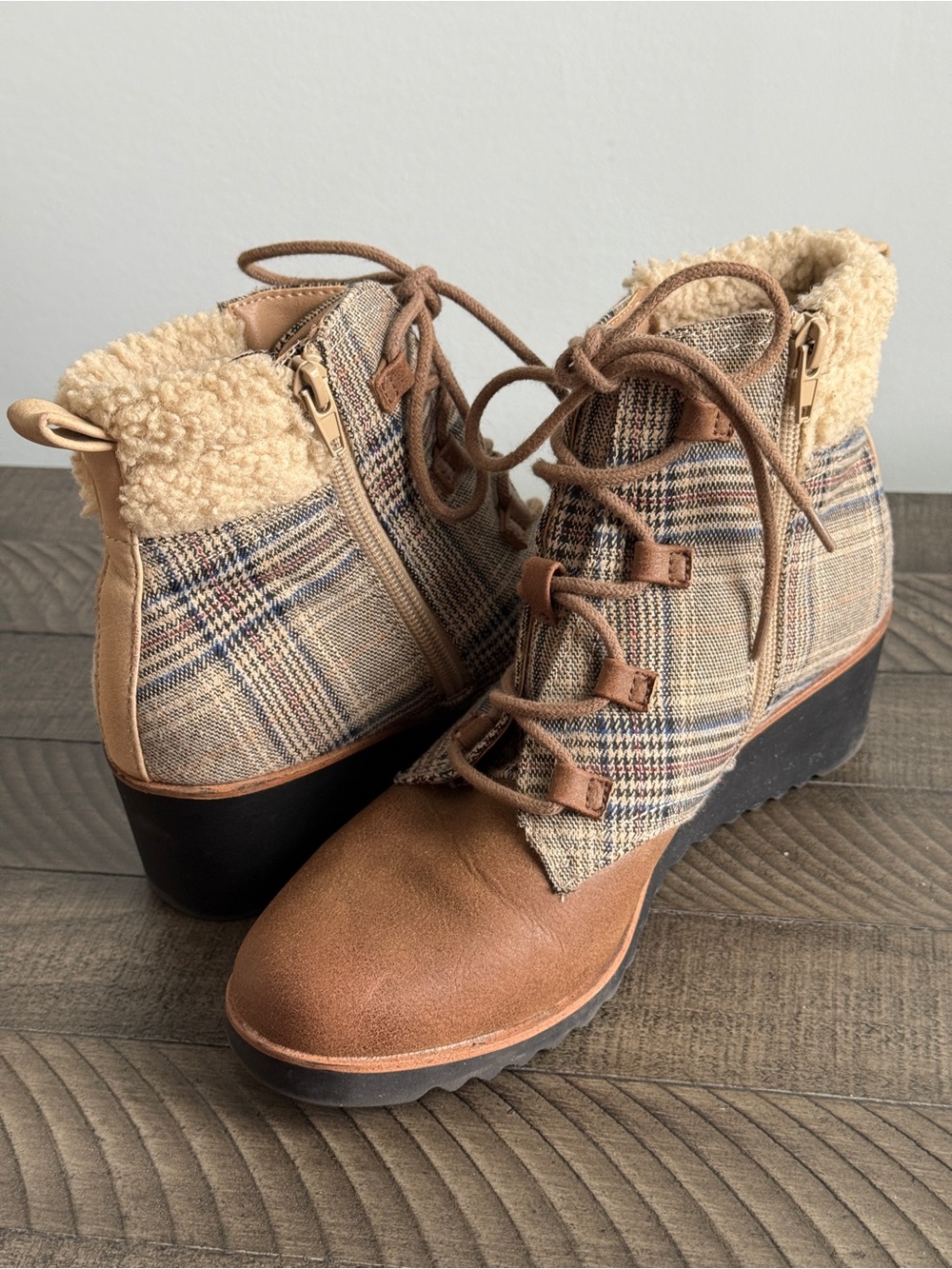 LifeStride Women's Zone Ankle Boots | Hiker Wedge Boots Size 7.5 - Picture 5 of 8